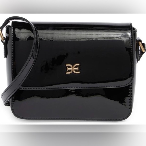 Sam Edelman Handbags - Sam Edelman Black Patent Leather Shoulder Crossbody with Gold Hardware